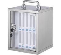 XHSMYXGS Tableau de Poche Mural en Acier Inoxydable, Armoire de Rangement pour téléphones Portables, casier de Rangement Transparent pour téléphones Portables (12)