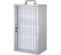 XHSMYXGS Tableau de Poche Mural en Acier Inoxydable, Armoire de Rangement pour téléphones Portables, casier de Rangement Transparent pour téléphones Portables (36)