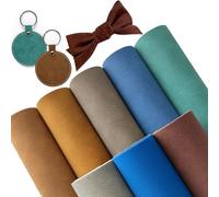 XHT 8 pièces de draps de lit en simili cuir, daim doux, cuir synthétique, pour travaux manuels, projets DIY, 21 x 30 cm
