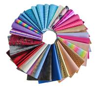 Xht Set de 30 pièces en cuir synthétique aléatoire de différents styles de couleurs, 20 x 30 cm, pour embellir les coutures coupées