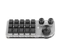 XHTLLO Clavier De Jeu Mécanique Programmable avec 15 Touches, 3 Boutons, Connectivité USB Filaire Et BT sans Fil