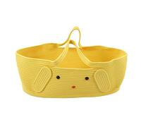 XHTLLO Panier À Langer, Table À Langer en Fibre de Coton Solide, Respectueuse de la Peau, Table À Langer Hygroscopique Pliable et Durable Avec Surmatelas, pour Chambre À Coucher, Chambre(Jaune)