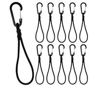 XHTXHT 10 piècesTendeurs Elastique avec Mousqueton 15cm,Tendeur Elastique,Corde Elastique,Crochet de Tension en Caoutchouc Tendeurs Elastique avec Crochets pour Camping,Bâches,Tente (15cm*5mm)