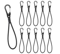 XHTXHT 10 piècesTendeurs Elastique avec Mousqueton 15cm,Tendeur Elastique,Corde Elastique,Crochet de Tension en Caoutchouc Tendeurs Elastique avec Crochets pour Camping,Bâches,Tente (15cm*4mm)