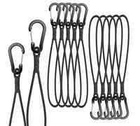 XHTXHT 10 piècesTendeurs Elastique avec Mousqueton 25cm,Tendeur Elastique,Corde Elastique,Crochet de Tension en Caoutchouc Tendeurs Elastique avec Crochets pour Camping,Bâches,Tente (25cm*4mm)