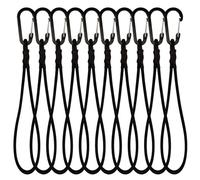 XHTXHT 10 piècesTendeurs Elastique avec Mousqueton 30cm,Tendeur Elastique,Corde Elastique,Crochet de Tension en Caoutchouc Tendeurs Elastique avec Crochets pour Camping,Bâches,Tente (30cm*5mm)