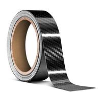 XhuangTech Film autocollant en vinyle 6D en fibre de carbone noir, imperméable, sans bulles, adapté à l'apparence et à l'intérieur des motos, ordinateurs, voitures (1'' x 6,1 m)