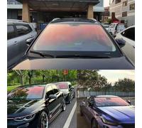 XhuangTech Film teinté pour voitures, effet caméléon rouge-violet pour vitres de voiture, film de protection pour fenêtres 80 % VLT, protection anti-UV et contrôle de la chaleur, film solaire pour