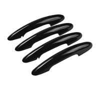 XhuangTech Lot de 4 housses de poignée de porte de voiture pour Mini F54 F55 F56 F60 - Imperméable - En ABS - Anti-rayures - Autocollant de rechange - Accessoires extérieurs (4, noir)