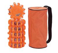 XhuangTech Lot de 6 feux de route à LED, balise à disque d'urgence avec 9 modes de flash, base magnétique et sac de rangement pour voiture, camion, bateau (6)