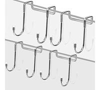 Xhuidz Crochet Mural Cabine de Douche,Crochet Robuste en Forme de S en Acier Inoxydable Porte Manteau de Porte pour Bains Chambre Bureau Cuisine Multifonctions Crochets Suspension sans perçage