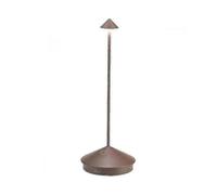 XHW Zafferano Pina Pro - Aluminum Dimmable LED Table Lamp, IP54 Protection, Indoor/Outdoor Use, Plug Charging Base, H29cm, EU Plug - Corten-WELLNGSAA