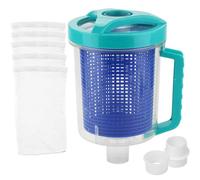 XhWser Récupérateur de feuilles de piscine pour aspirateur de piscine avec panier en maille pour aspiration manuelle et automatique de piscine, attrape-feuilles en ligne pour piscine avec chaussettes