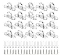 XHYASD 20 Pièces Pontet INOX M5, Crochets de Plafond pour Crochet de Plafond pour Fixation de Voile D'ombrage Crochets de Fixation en Métal pour Bateau