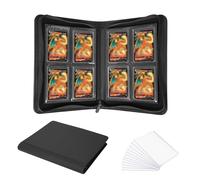 XHYASD Classeur Carte Peut Accueillir 160, Classeur Toploader avec 12 Toploader pour Pokemon Cartes, TCG, MTG (Noir)