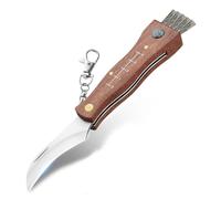 XHYASD Couteau Champignon Avec Pinceau, Acier Inoxydable Couteau à Champignons, Couteau Pliant D'extérieur