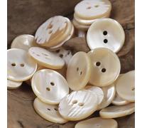 XHYXWN 20 pièces 11,5-20 mm Boutons en Coquillage Naturel, Boutons de Couture artisanaux Ronds à 2 Trous pour Chemise Cardigan Costume Pyjama d'été Boutons décoratifs