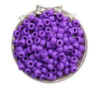 XHYXWN Lot de 1 000 Perles Transparentes colorées en Acrylique 6 x 9 mm, à Gros Trou, pour la Fabrication de Bracelets, Colliers, Accessoires pour Cheveux tressés et Bijoux