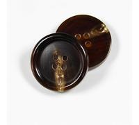 XHYXWN Lot de 20 Boutons en Corne Naturelle véritable de 15 à 28 mm, Noirs, Marron, Boutons de Couture artisanaux Ronds à 4 Trous pour Manteaux et Coupe-Vent pour Hommes et Femmes