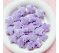 XHYXWN Lot de 20 Perles d'espacement colorées floquées de 23 x 21 mm, Perles acryliques en Forme d'étoile, pour la création de Porte-clés, Bijoux et Accessoires décoratifs Faits Main