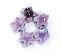 XHYXWN Lot de 20 Perles en Porcelaine en Forme d'étoile 15 x 13,5 mm, Perles intercalaires colorées en céramique émaillée, pour Bracelets, Colliers et Porte-clés Faits Main
