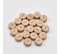 XHYXWN Lot de 30/50/100 Perles Rondes Plates en Bois de 15 mm, Perles en Bois Naturel avec Trous, pour Bracelets, Colliers, Porte-clés et créations Artisanales
