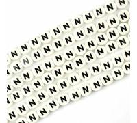 XHYXWN Lot de 30 Perles Lettres Double Face en céramique, 4,5 x 8 mm, pour Colliers, Bracelets, Accessoires de Bijoux Faits Main