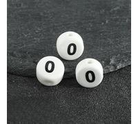 XHYXWN Lot de 30 Perles Rondes Plates en céramique avec Lettres de 10 mm pour la Fabrication de Bracelets tressés Faits à la Main