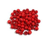 XHYXWN Lot de 300 Perles en Bois colorées à Gros Trous de 10/12 mm, Perles d'espacement Rondes en Bois, pour Bracelets, Colliers, Porte-clés et créations Artisanales