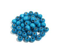 XHYXWN Lot de 300 Perles en Bois colorées à Gros Trous de 10/12 mm, Perles d'espacement Rondes en Bois, pour Bracelets, Colliers, Porte-clés et créations Artisanales