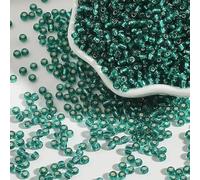 XHYXWN Lot de 5 000 Perles de rocaille Rondes en Verre de 2 à 4 mm, Mini Perles colorées à Enfiler, pour la Fabrication de Bracelets, Colliers et Bijoux Faits Main