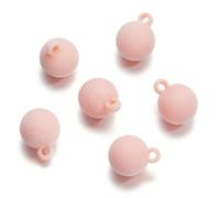 XHYXWN Lot de 50 Perles floquées de 15,5 x 20 mm, Perles d'espacement Rondes et colorées, pour la création de Bracelets, pendentifs et Porte-clés Faits Main