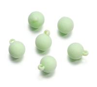 XHYXWN Lot de 50 Perles floquées de 15,5 x 20 mm, Perles d'espacement Rondes et colorées, pour la création de Bracelets, pendentifs et Porte-clés Faits Main