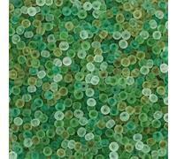 XHYXWN Lot de 500 Mini Perles Rondes en Verre givré Transparent coloré de 4 mm pour la Fabrication de Bracelets, Colliers, Boucles d'oreilles et Bijoux Faits Main
