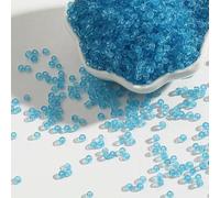 XHYXWN Perles de rocaille en Verre Transparent de 2/3/4 mm, Mini Perles intercalaires colorées pour la Fabrication de Bijoux, Bracelets tressés Faits Main, Colliers, Boucles d'oreilles, Porte-clés