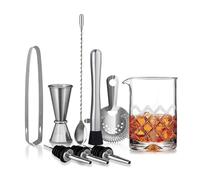XHZMDWOU Shaker Cocktail pour Barman Verre à Cocktail, Shaker, Bar, Verre à Whisky, Accessoires de Bar, Ensemble de 9 pièces Kit Cocktail pour Home