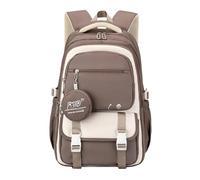 XHZPF Sacs à dos pour filles, sacs d’école pour les adolescents(café)