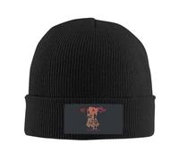 XI ZHE FU DJ Shadow Warm Winter Hat Knit Beanie Black