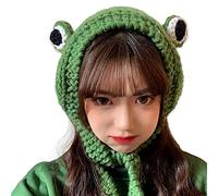 XIABYAYU Chapeau De Grenouille, Chapeau Grenouille, pour Femmes Et Hommes, Hiver, Yeux De Dessin Animé Mignons, Parfait pour Les Photos, Protection des Oreilles, Bonnet
