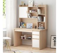 XIAGJAO Bureau moderne avec étagère de rangement, bureau d'étude, poste de travail avec armoire et étagère, bureau d'ordinateur, bureau d'ordinateur portable avec étagère (taille : 120 cm, couleur :