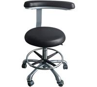 XIAGJAO Chaise de dentiste, tabouret d'assistant dentaire, tabouret d'assistant dentaire, accoudoir rotatif à 360°, tabouret de selle en cuir PU, tabouret de salon réglable en hauteur (couleur : A)