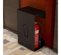 XIAGJAO Étui creux pour extincteur, support mural pour extincteur, support décoratif pour extincteur, boîte d'extincteur en fer (couleur : noir)