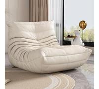 XIAGJAO Pouf poire en éponge, chaise géante à mémoire de forme, convient aux adultes et adolescents, super doux, pour salon, chambre à coucher, université, jeu de lecture, (couleur : blanc)