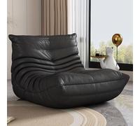 XIAGJAO Pouf poire en éponge, chaise géante à mémoire de forme, convient aux adultes et adolescents, super doux, pour salon, chambre à coucher, université, jeu de lecture, (couleur : noir)