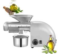 XIAGJAO Presse à huile automatique - Extracteur d'huile de noix froide/chaude en acier inoxydable - Presse à huile en acier inoxydable - Presse continue 24 heures et dissipation de la chaleur (couleur