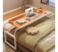 XIAGJAO Table De Lit avec roulettes, Table Roulante Réglable en Hauteur Et en Largeur Table Hauteur Réglable 65-95cm Bureau for Ordinateur Portable for étudier Travailler(Color:chêne)