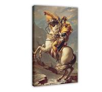 XIAGN Jacques-Louis David-Napoleon Crossing The Alps at The St Bernard Pass, 20 mai 1800 - Impression sur toile - Décoration pour chambre à coucher, bureau, chambre, cadeau (60 x 90 cm)