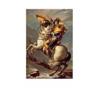 XIAGN Jacques-Louis David-Napoleon Crossing The Alps at The St Bernard Pass, 20 mai 1800 - Impression sur toile - Décoration pour chambre à coucher, bureau, chambre, cadeau (50 x 75 cm)