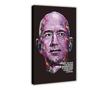 XIAGN Poster avec citation de motivation Jeff Bezos (1) - Décoration de chambre à coucher, bureau, chambre - Cadeau - 50 x 75 cm