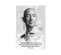 XIAGN Poster avec citation de motivation Jeff Bezos (2) - Décoration pour chambre à coucher, bureau, chambre - Cadeau - 20 x 30 cm